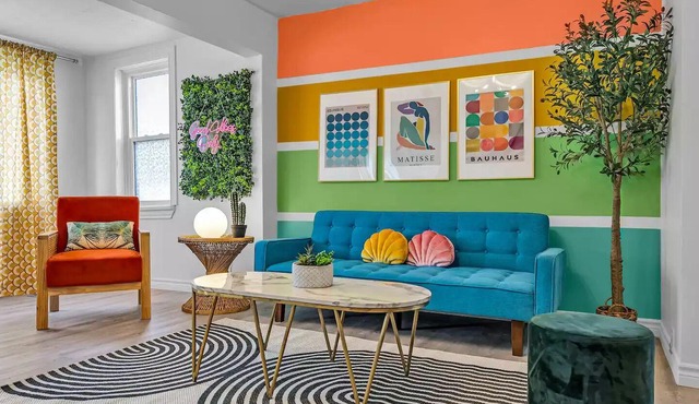 Art Deco Den: Crib | Pet | Free Prkg | Fire TVn