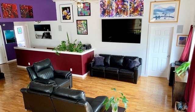 Art Home, Luxury Hot Tub, nursery, many amenities, solar, EV charger