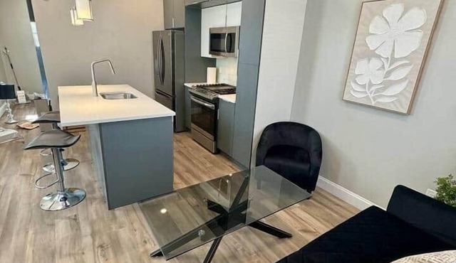 Art museum two bedroom & deck, best location.