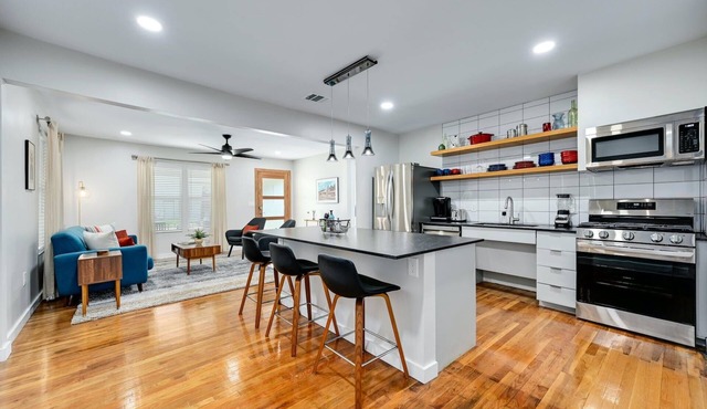 Artful Urban Bungalow: Stylish Comfort in North Austin