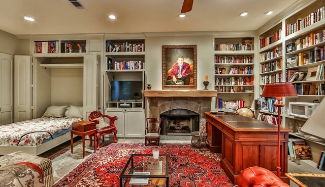 Artist’s Library; Private Swimming Pool in River Oaks Area