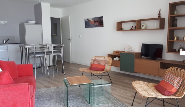 ARZON / CROUESTY NEW SPACIOUS T3 NEW 4PERS IDEALLY LOCATED TT ON FOOT