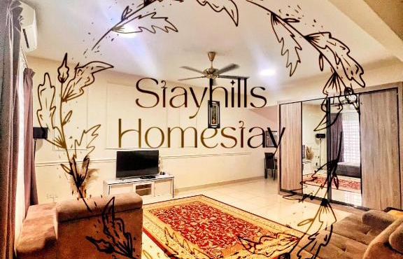 Astana Townhouse Homestay BukitBeruntung livingroom AirCond