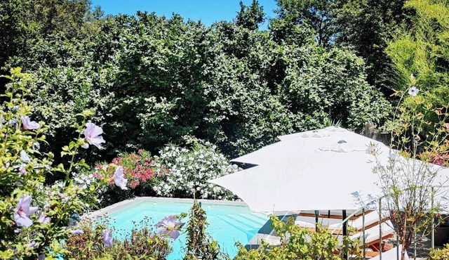 At Stalla in the mountains near a stream