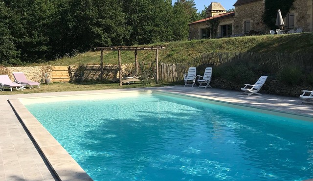 At the heart of Black Périgord, character property with stunning views, pool