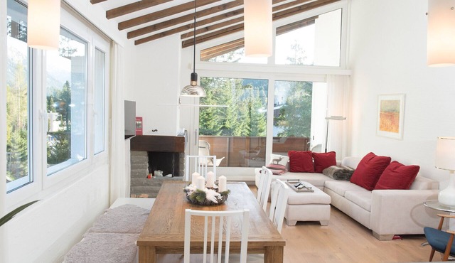 Attic apartment with pool, sauna, and fireplace