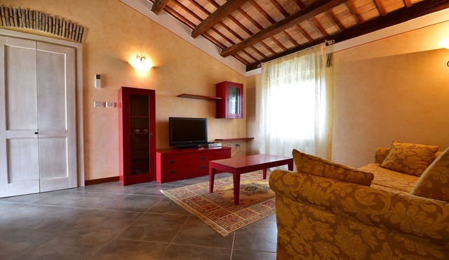 Attic apartment "Red" with private terrace olive garden view