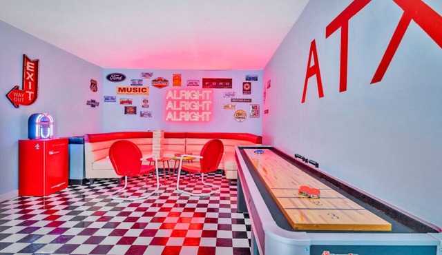ATX Jukebox | Jacuzzi | Shuffleboard | Fire Pit