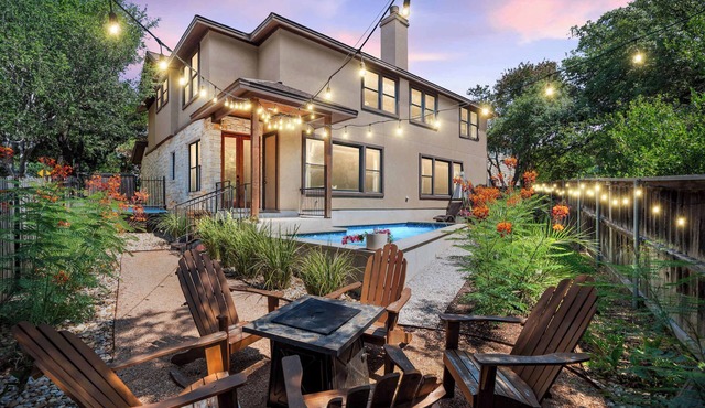 ATX Oasis | Pool | Hot tub | Firepit | Billiards
