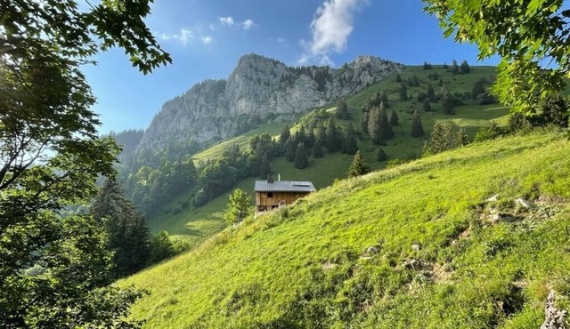Atypical chalet in alpine pastures