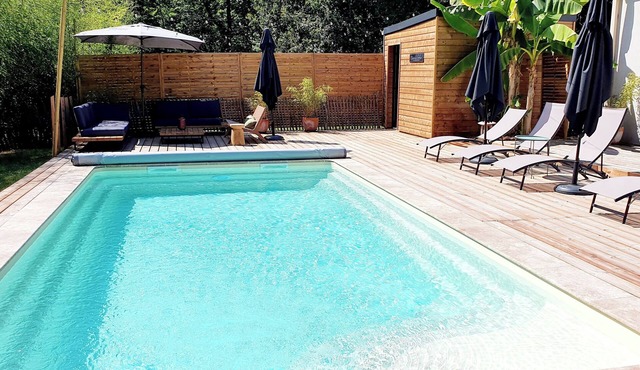 Au bois JolinVilla ombragénPiscine privée, sécuriséen4 chambresnPrès de Bergerac