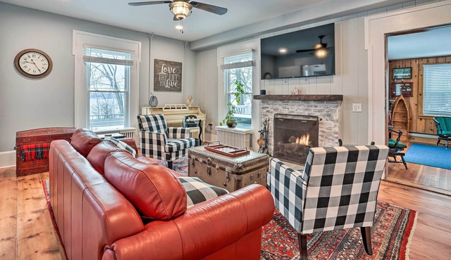 Auburn Home + Fire Pit, Steps to Owasco Lake!