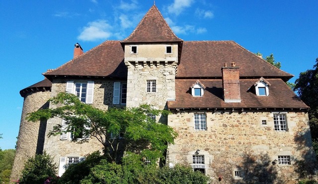 Authentic 13th century chateau, in 3 acres surrounded by high stone walls.
