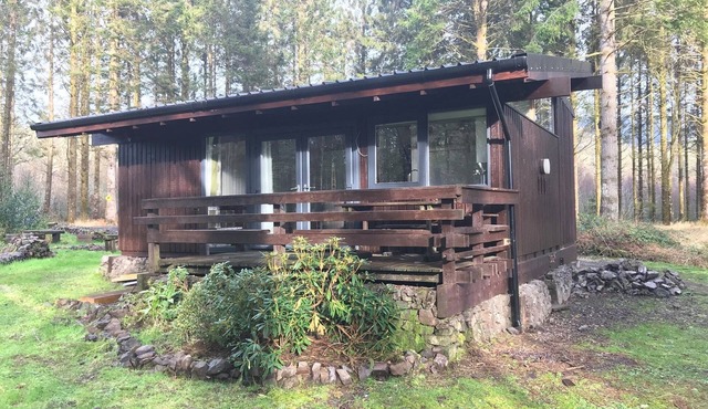 Authentic log cabin in a lovely forest location close to stunning Loch Awe