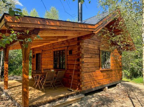 Authentic Log Cabin In Forest Near Ejstrupholm