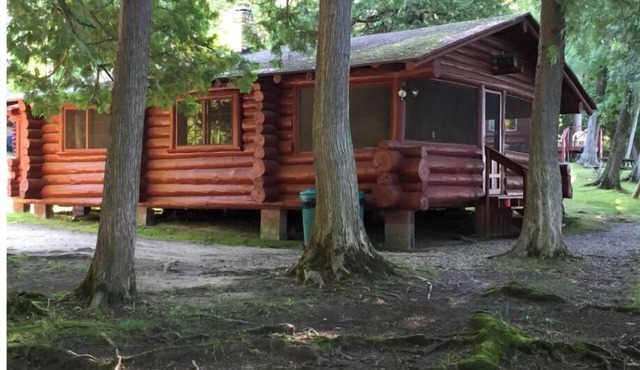 Authentic Log Cabin Pet Friendly Island Lake Northshore Bay Resort