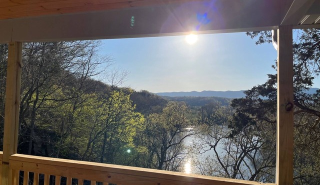 Authentic Mountain Log Cabin Perched On A Cliff Side Above The Shenandoah River