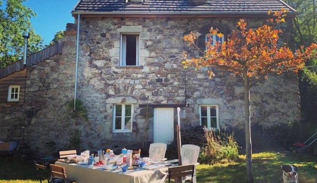 Authentic stone house with natural pool.