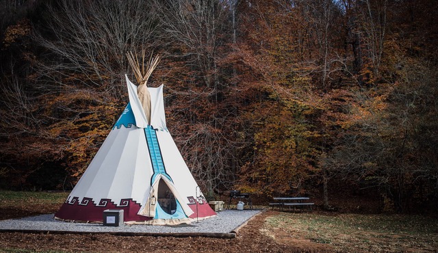 Authentic Tipi in the Blue Ridge Mountains