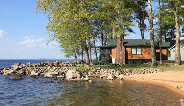 Authentic with Luxury Amenities With 250 Ft Of Private Sandy Frontage On Sebago