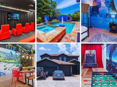 Avatar Luxe Villa 5BR w Cinema, Pool, Game Room & BBQ