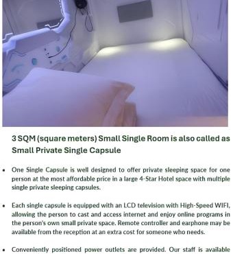 AWA Hotel Small Private Single Capsules-also name as Single Rooms