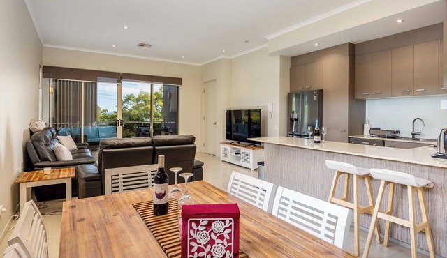 Awesome, modern, open-plan 3rd floor (with lift) unit with stunning water views.