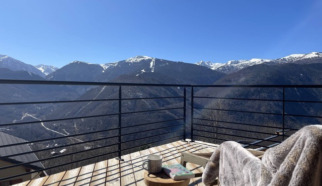 Ax le Chalet Dignaux vue Panoramique sur la Vallée D'ax