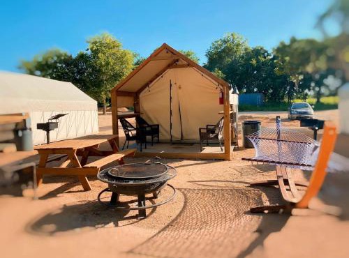 B Son's Riverside Safari Tent in Kingsbury, TX