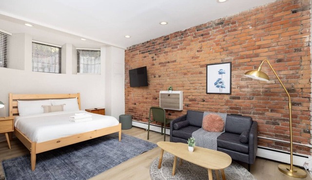 Back Bay Studio with Exposed Brick