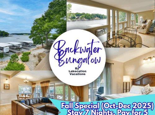 Backwater Cove 4 Bed25 BathDockDeck-Sleeps 12