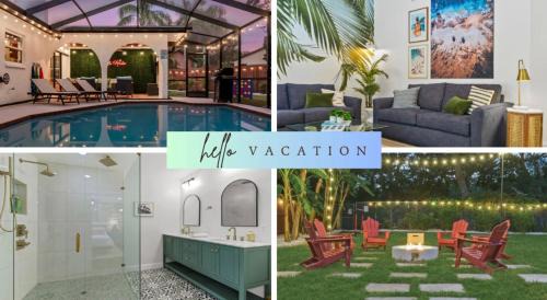 Backyard Games, Fire Pit, Heated Pool, Near Beach