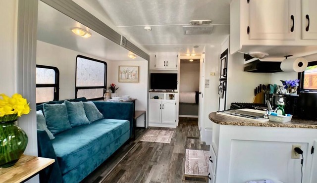 Backyard Glamping in Camper RV