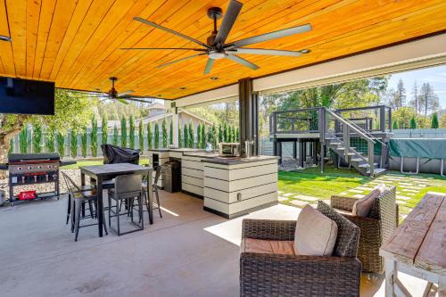 Backyard Oasis with Hot Tub and Views Weaverville Gem