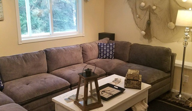 Bald Eagles, and deer at your doorstep. A wooded path leads to the beach