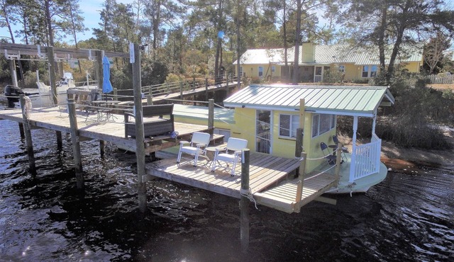 Banana Boat! Moored at Private Dock on the Carrabelle River