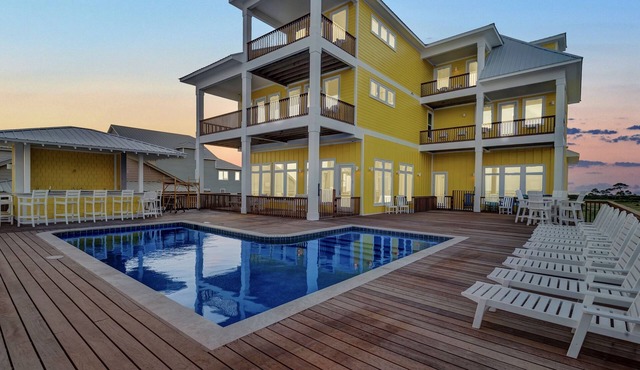 Banana Cabana 2.0. Luxury, Gulf Front, 3 story beach house with private pool.