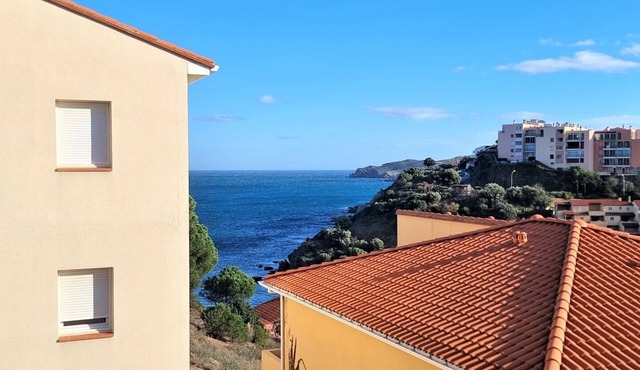 Banyuls T4 with parking and air conditioning near the beach