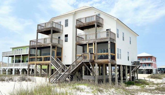 Bar Harbor East - Spacious 6 bdrm Gulf Front Duplex Home, Sleeps 16