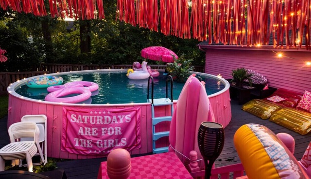 Barbiecore Castle Vibe’n in DT Hudson
