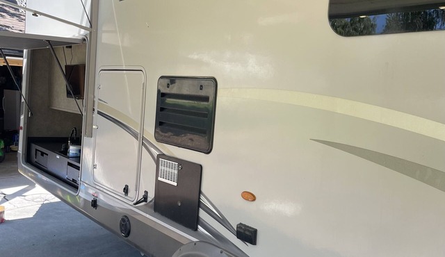 Base of WSU campus New RV next to The Lumberyard