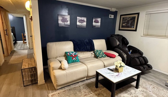 Basement 2-bedroom in Clearfield with WiFi and AC