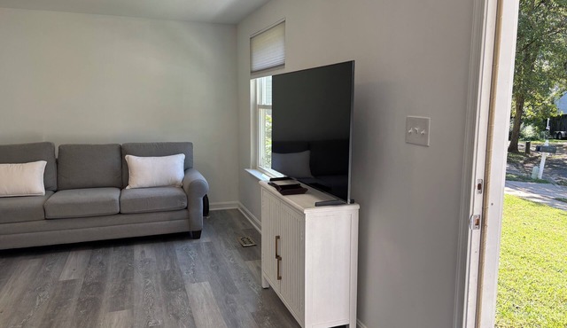 Basement apartment with a separate entrance with shower, bathroom and laundry