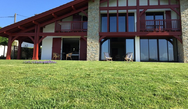 Basque family home, south facing view Pyrenees 180 °