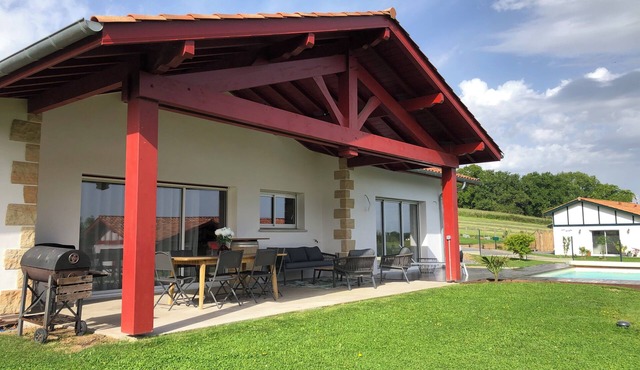Basque house at the foot of the mountains