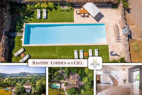Bastide de Cordes sur Ciel - Piscine chauffée & Parc