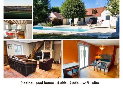 Baudres jolie maison 6-8 pers jardin pisicne wifi