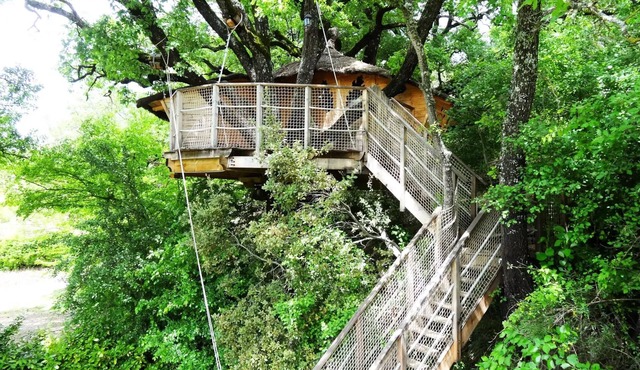 Baumhaus 24m² 1 Schlafzimmer - mit Toiletten 2 bis 4 Personen - 2 Personen. im Preis inbegriffen
