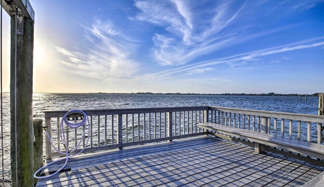 Bayfront Palmetto Retreat with Pool, Spa & Dock!