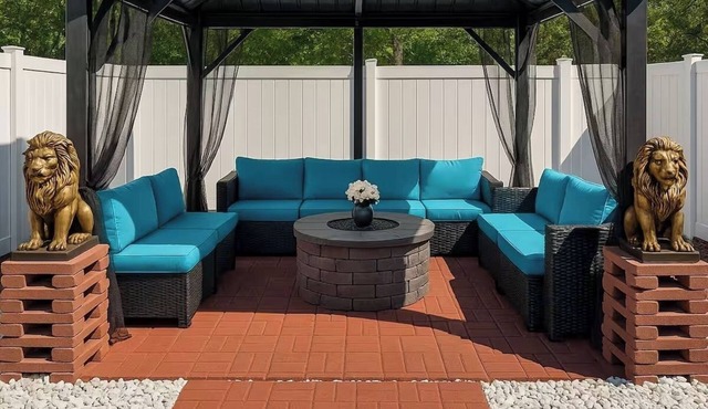 BBQ Grill Screened Porch Gazebo Pet Friendly